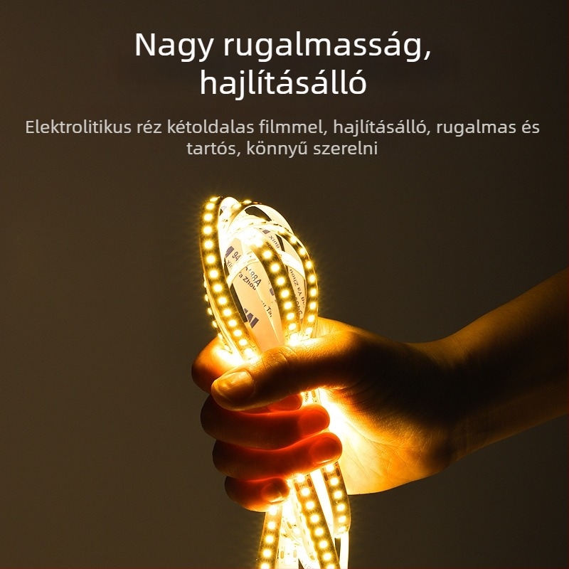 Lineáris monokróm LED-szalag, öntapadó, 12V, 120 LED, 2835 SMD