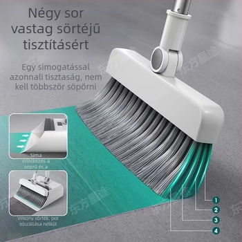 Összecsukható seprű és lapát szett - PP anyag, modell 049, 1 készlet, 0,95 kg