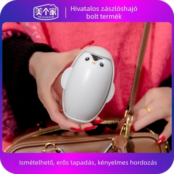 Pingvín alakú ragacsos szőrtelenítő roló – műanyag, modern minimál dizájn, eltávolítja a szőrszálakat