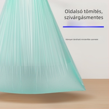 HS HDPE hurozsinóros szemeteszsákok, egyszer használatosak, háztartási használatra, vastagság 0,011 mm