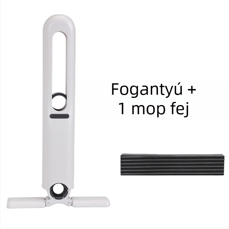 Összecsukható spin-mop háztartási használatra ökológiai szivacsfejjel és műanyag rúddal; száradási arány 80–90%; korrózióállóság 9.0–9.9