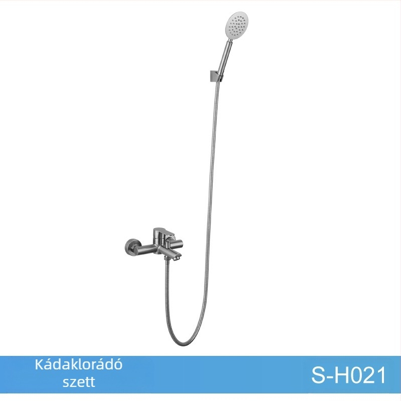 Rozsdamentes acél zuhanykészlet, falra szerelt, keverő kerámiás patronnal, modell S-L005