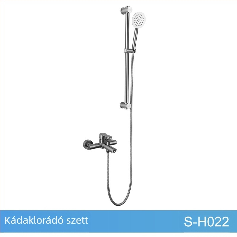 Rozsdamentes acél zuhanykészlet, falra szerelt, keverő kerámiás patronnal, modell S-L005
