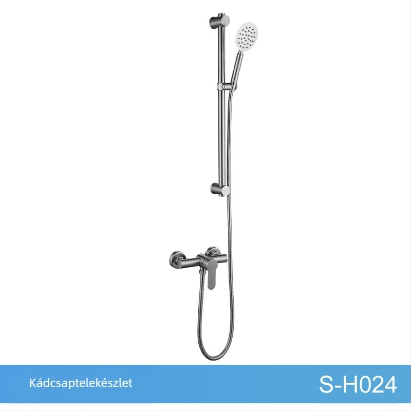 Rozsdamentes acél zuhanykészlet, falra szerelt, keverő kerámiás patronnal, modell S-L005