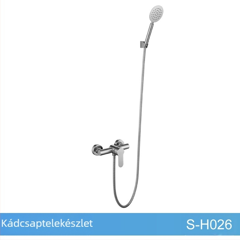 Rozsdamentes acél zuhanykészlet, falra szerelt, keverő kerámiás patronnal, modell S-L005