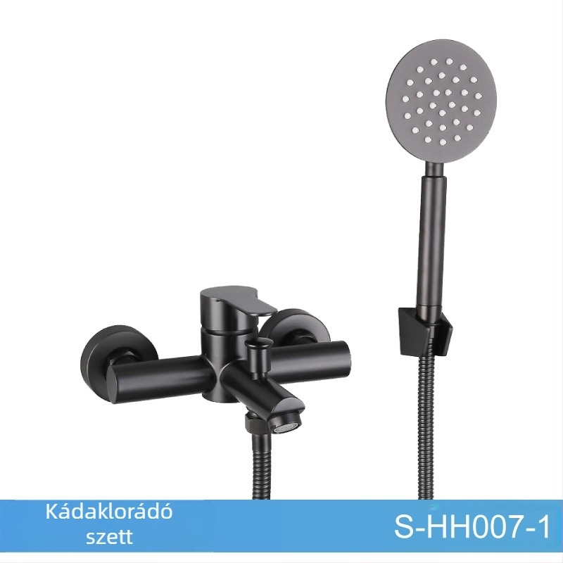 Rozsdamentes acél zuhanykészlet, falra szerelt, keverő kerámiás patronnal, modell S-L005