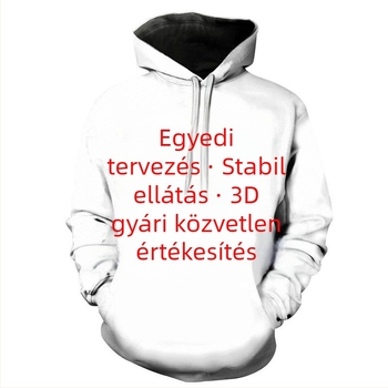 Kapucnis pulóver | Slim fit, 3D állatmintás nyomtatás, kerek nyak, 96% poliészter