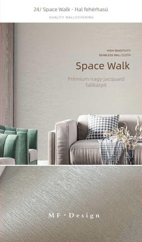 Selyem falburkolat doby textúrával, varrat nélküli kialakítás, mikro aranyfonallal; nappali és hálószoba számára