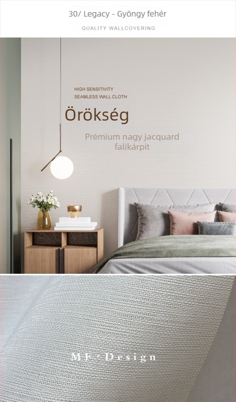 Selyem falburkolat doby textúrával, varrat nélküli kialakítás, mikro aranyfonallal; nappali és hálószoba számára