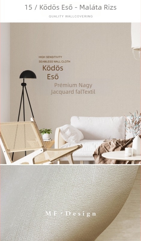 Selyem falburkolat doby textúrával, varrat nélküli kialakítás, mikro aranyfonallal; nappali és hálószoba számára