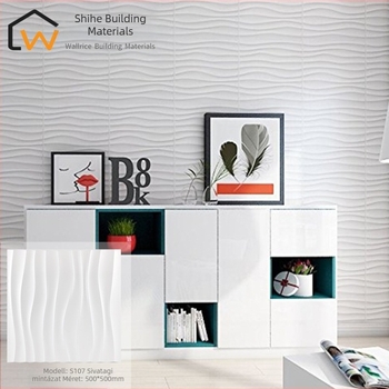 PVC 3D falpanel, Hullám sorozat, domborított felület, vízálló, tűzálló