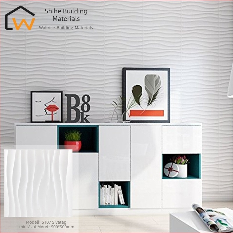 PVC 3D falpanel, Hullám sorozat, domborított felület, vízálló, tűzálló