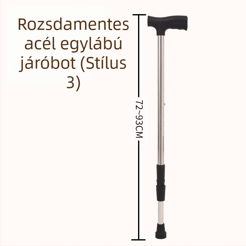 Ruilong teleszkópos sétabot rozsdamentes acélból, modell 2511, könnyű, csúszásmentes