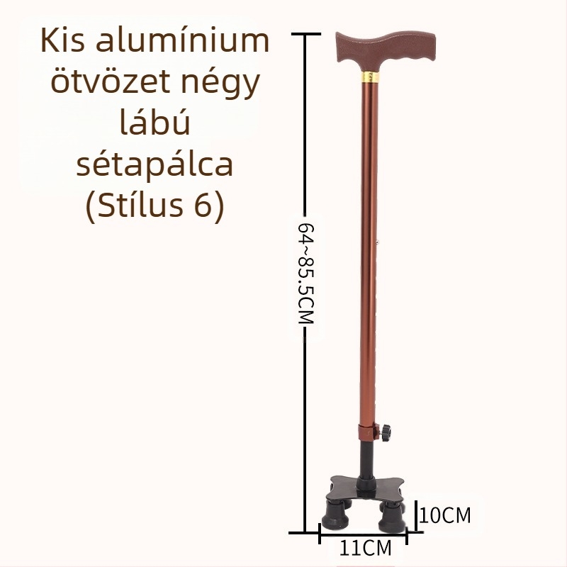Ruilong teleszkópos sétabot rozsdamentes acélból, modell 2511, könnyű, csúszásmentes