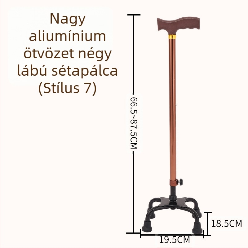 Ruilong teleszkópos sétabot rozsdamentes acélból, modell 2511, könnyű, csúszásmentes