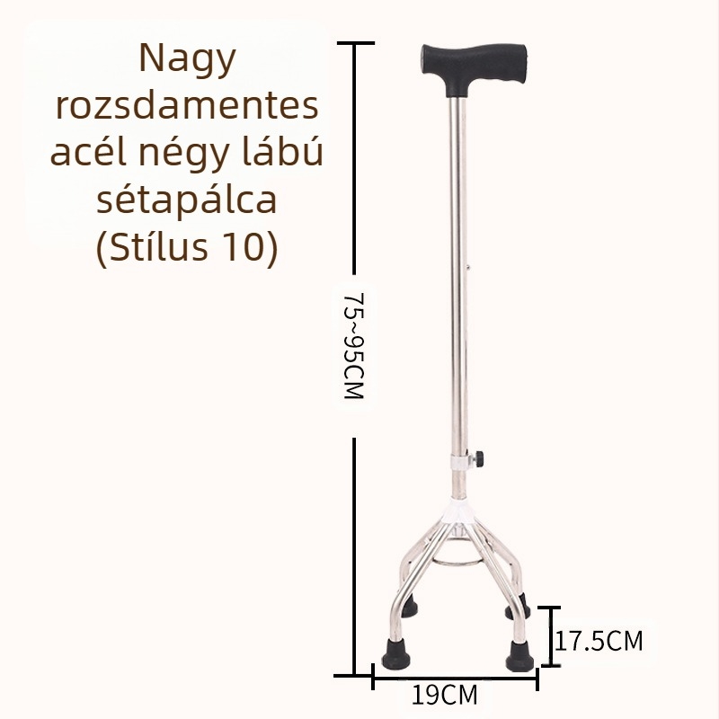 Ruilong teleszkópos sétabot rozsdamentes acélból, modell 2511, könnyű, csúszásmentes