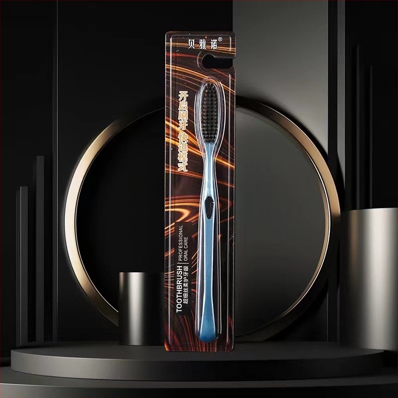 Beiyano U-formájú háromoldalas fogkefe, puha sörtékkel, 4 darabos készlet, 009-es modell, felnőtteknek