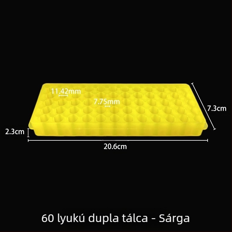 60 lyukú dupla-paneles tábla, új anyag, kapacitás 0.5/1.5/2 ml