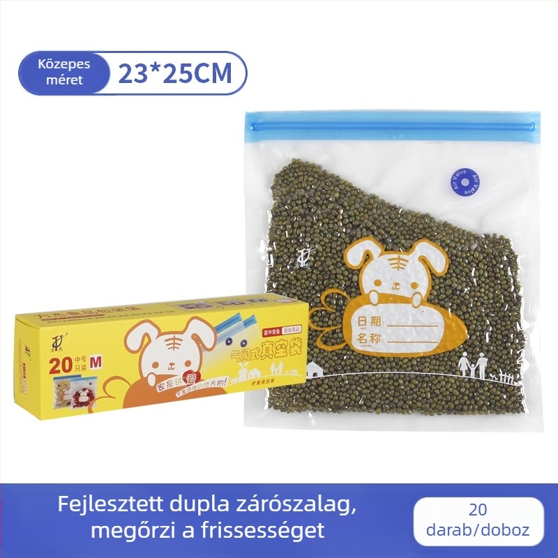 Szelepes vákuumzacskó cipzárral – élelmiszer-minőségű, újrahasználható, önzáró, tömörítő vákuumcsomagolás