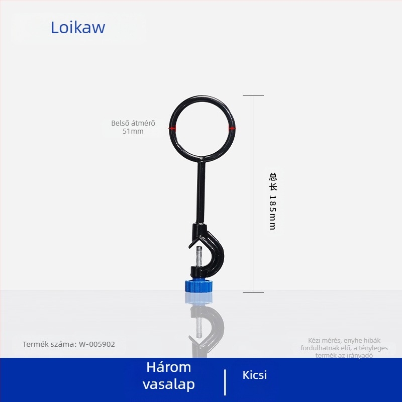 Laboratóriumi acélból készült állvány gyűrűs tartóval, alkalmas szeparátorokhoz és melegítő rúd támogatásához