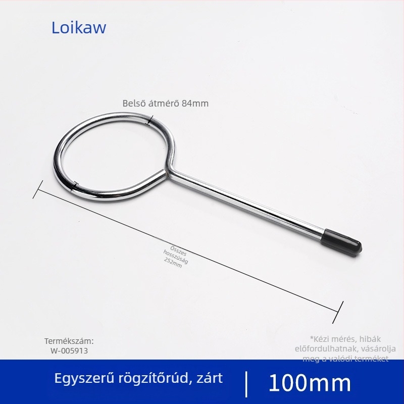 Laboratóriumi acélból készült állvány gyűrűs tartóval, alkalmas szeparátorokhoz és melegítő rúd támogatásához