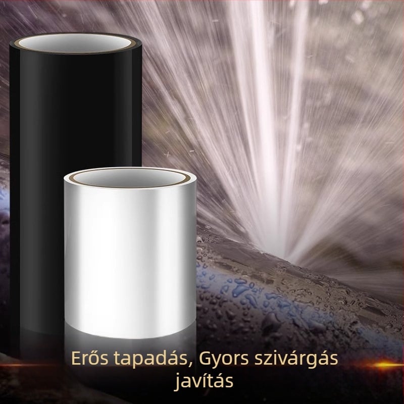 PVC csőszivárgás javító vízálló szalag, fürdőszoba és konyha, réteges tekercs formában, 500% hosszabbítás, papírcső mag, erős vízálló ragasztó