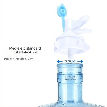 Naju palackozott vízhez való csap porvédő dugóval, élelmiszer-minőségű műanyagból, modern minimál dizájn