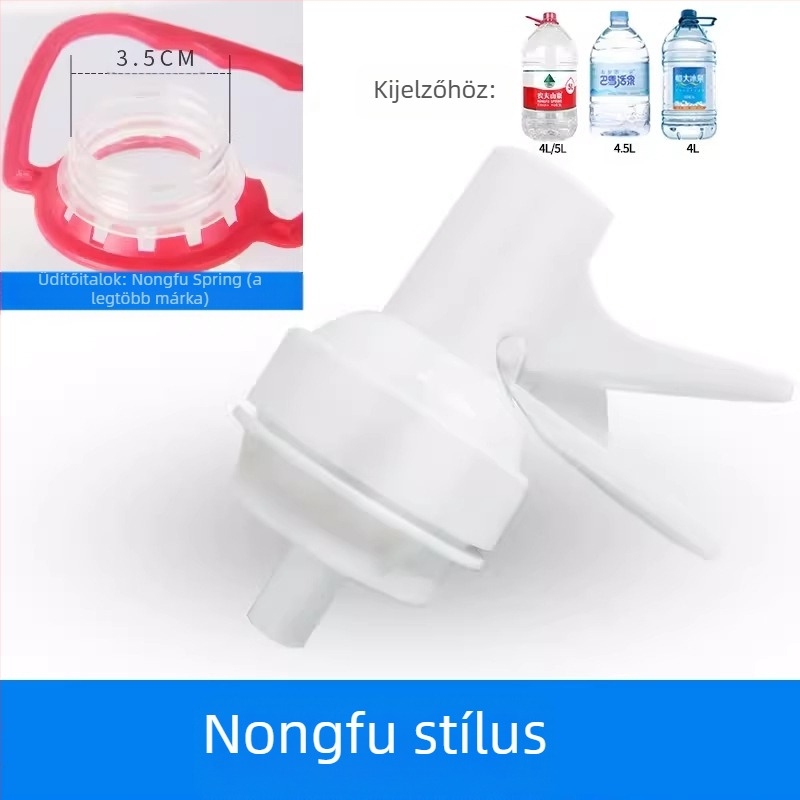 Naju palackozott vízhez való csap porvédő dugóval, élelmiszer-minőségű műanyagból, modern minimál dizájn