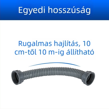 Konyhai mosogató lefolyócső hosszabbítása szagellenes tömlővel (Egymedencees mosogató; Lefolyócső hosszabbítás; Szagellenes tömlő)