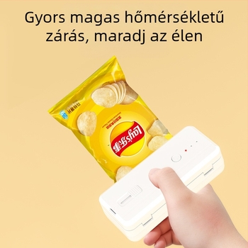Hordozható tömítőgép élelmiszercsomagoláshoz, ABS műanyag ház, tömeg 170 g, kapacitás 1001-1500 ml, Modell: Kilenc Generáció, Testreszabható