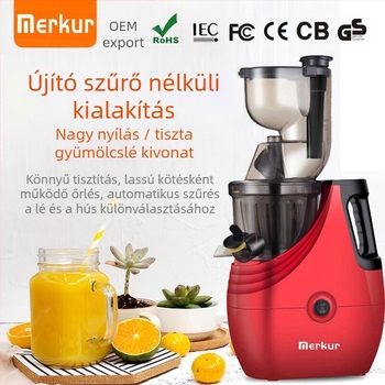 Otthoni használatra szánt függőleges gyümölcscentrifuga pulpa elválasztással és halk működéssel, 150W, 220V, kapacitás 601–800 ml