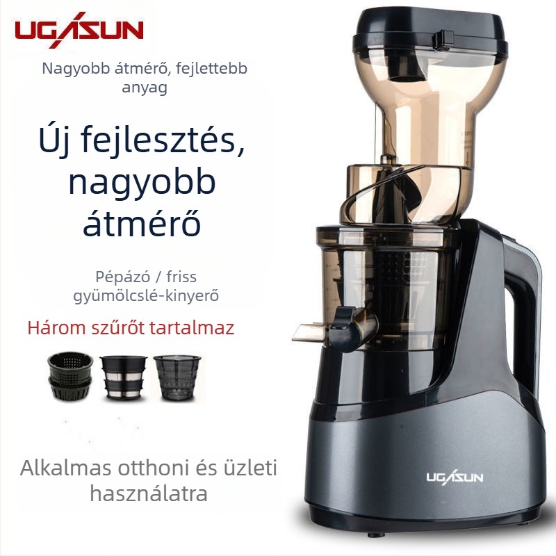 Otthoni használatra szánt függőleges gyümölcscentrifuga pulpa elválasztással és halk működéssel, 150W, 220V, kapacitás 601–800 ml