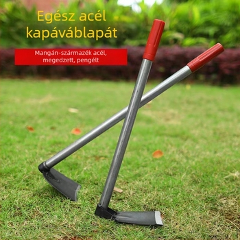 Kerti kapa kettős funkcióval, háromfogú gereblye, hegyes fej; Wanxing márka, acél alaplemez, építőipari eszközök