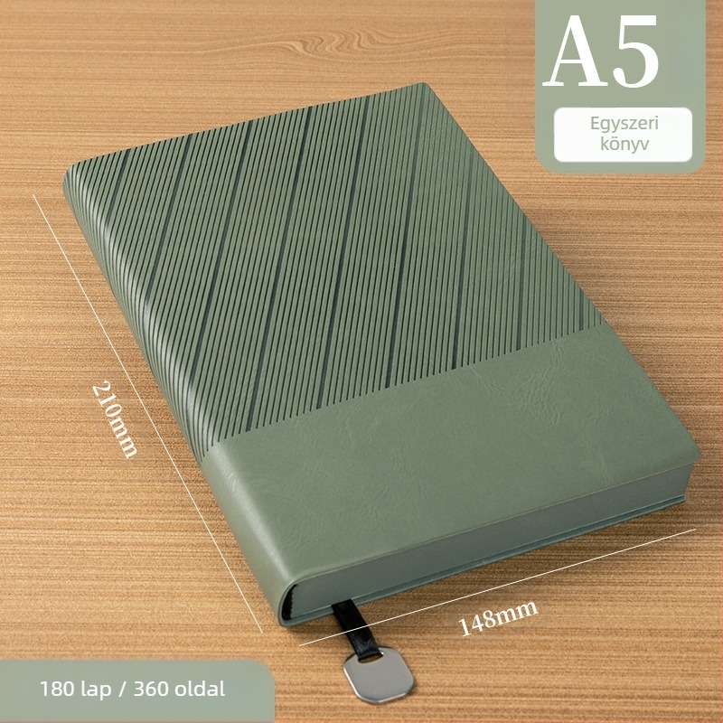 Puha bőr borítású notesz, varrattal kötött, Forest papír, 80 g/m², 200–300 oldal