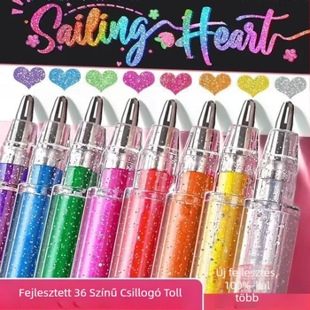 Starlight Csillogó Zselés Toll - Műanyag tokkal, Dobozos csomagolás, Nem törölhető