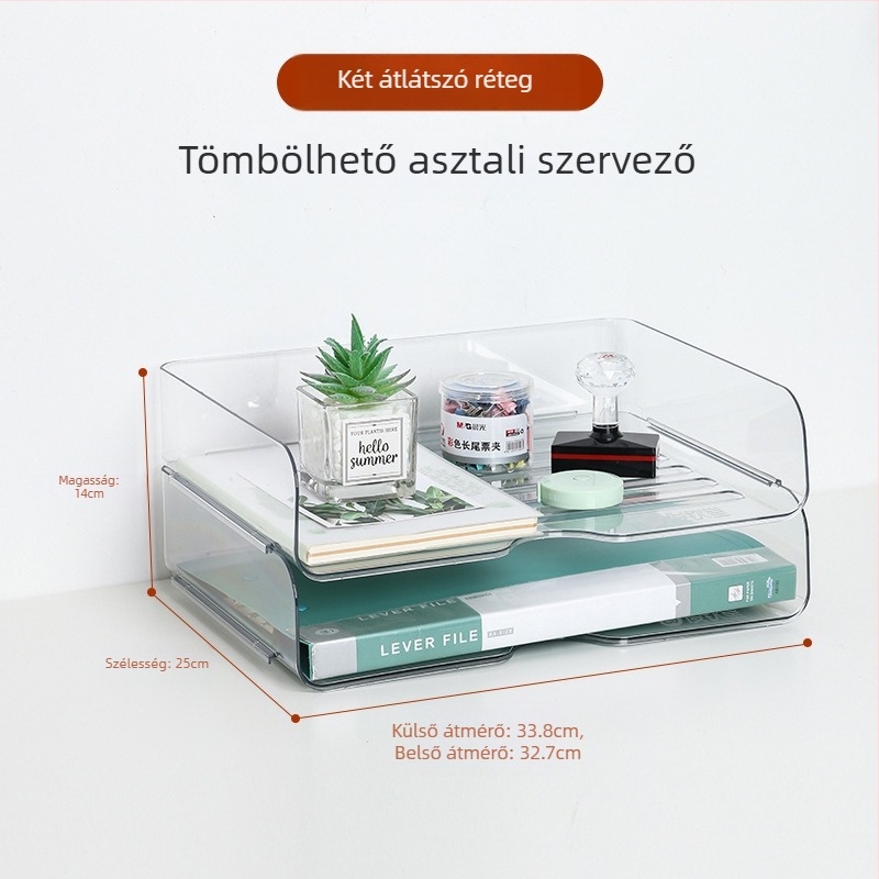 6-szintes műanyag asztali fájl-tartó