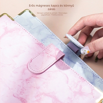 Notesz műbőr borítóval, oldható lapokkal, Daolin belsővel, papírtömeg: más, kreatív tendencia