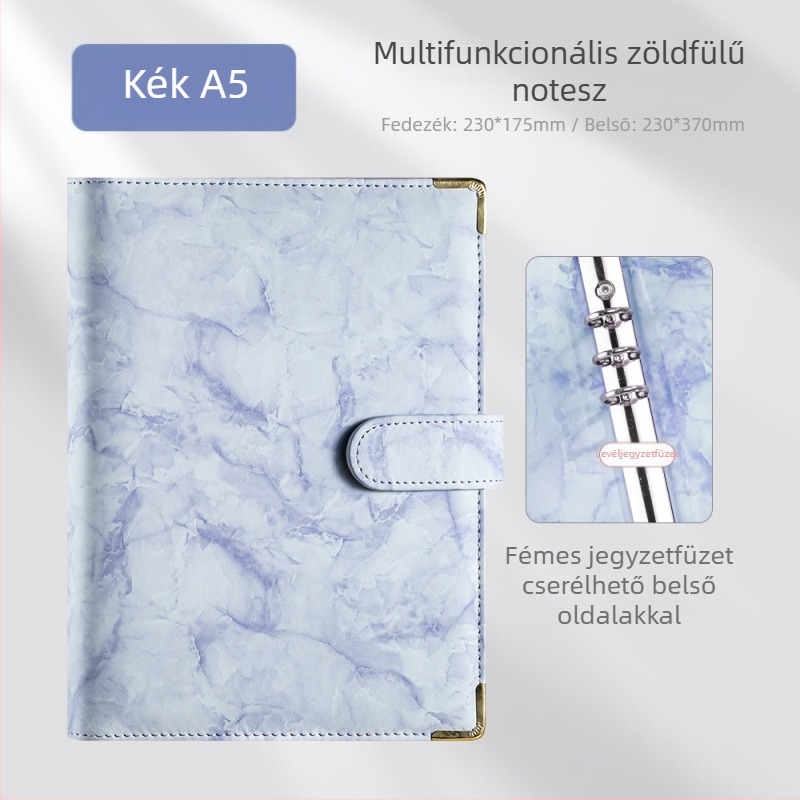 Notesz műbőr borítóval, oldható lapokkal, Daolin belsővel, papírtömeg: más, kreatív tendencia