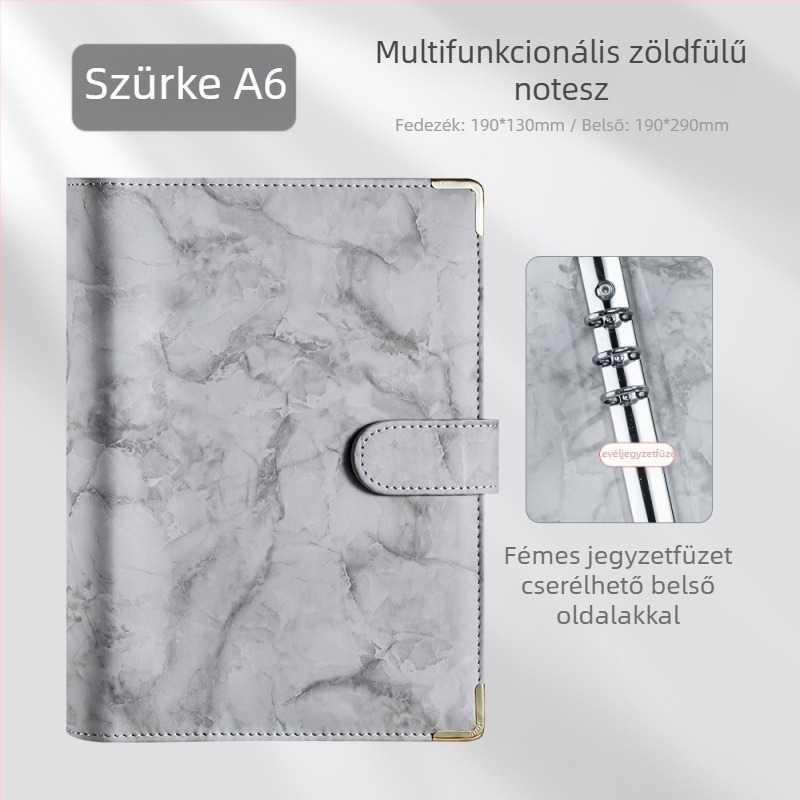 Notesz műbőr borítóval, oldható lapokkal, Daolin belsővel, papírtömeg: más, kreatív tendencia
