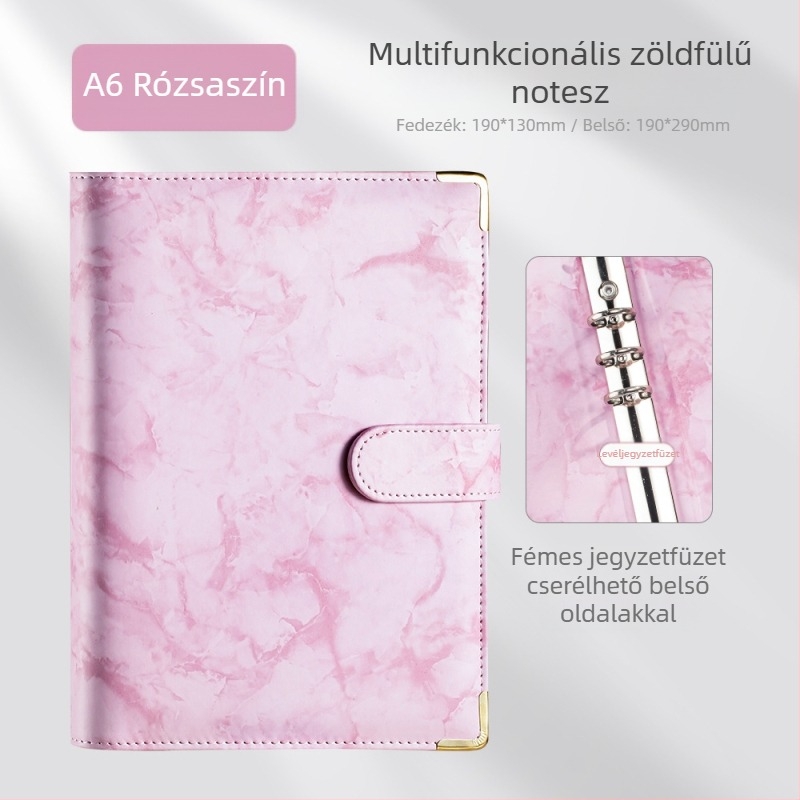 Notesz műbőr borítóval, oldható lapokkal, Daolin belsővel, papírtömeg: más, kreatív tendencia