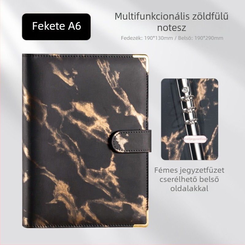 Notesz műbőr borítóval, oldható lapokkal, Daolin belsővel, papírtömeg: más, kreatív tendencia