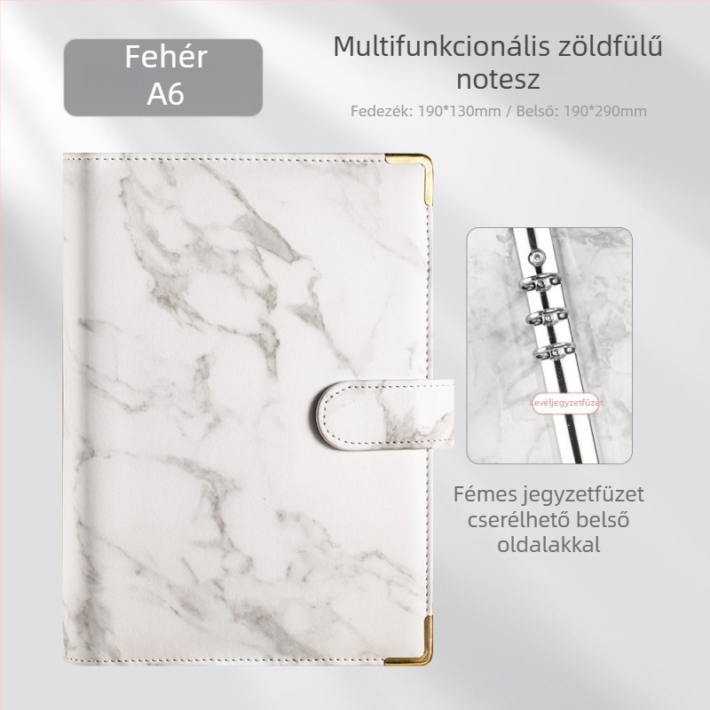 Notesz műbőr borítóval, oldható lapokkal, Daolin belsővel, papírtömeg: más, kreatív tendencia