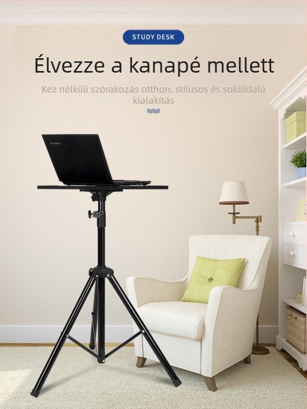 Vezeték nélküli töltő tartó laptophoz, magasságban állítható, összecsukható, kültéri használatra