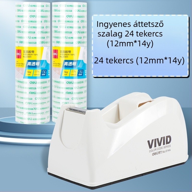 Átlátszó szalagvágó állvánnyal, műanyag test