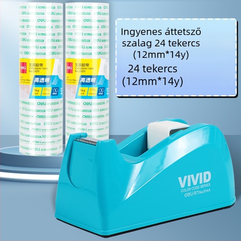 Átlátszó szalagvágó állvánnyal, műanyag test