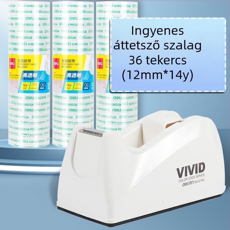 Átlátszó szalagvágó állvánnyal, műanyag test