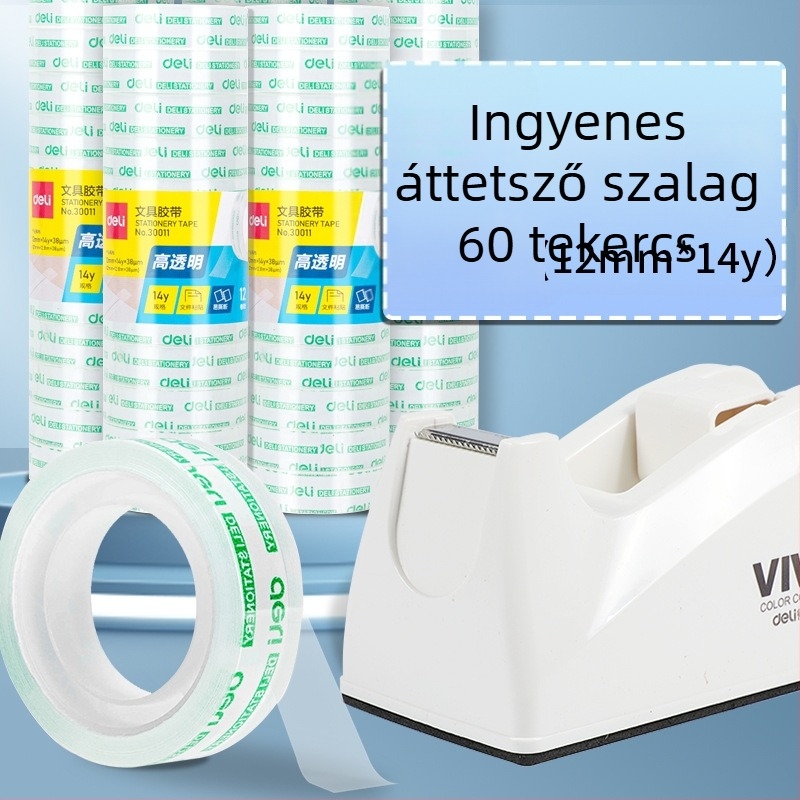 Átlátszó szalagvágó állvánnyal, műanyag test