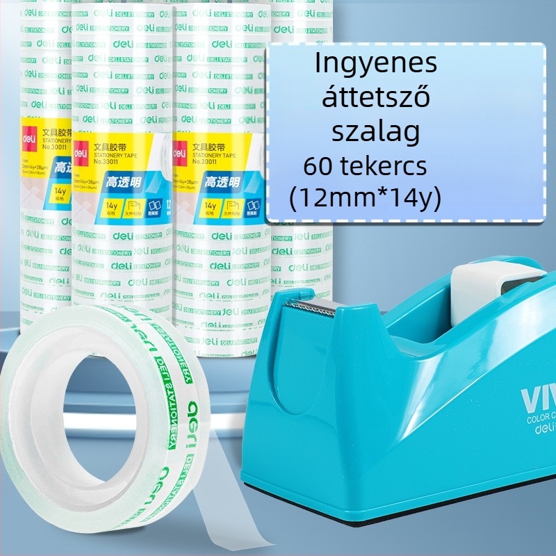 Átlátszó szalagvágó állvánnyal, műanyag test