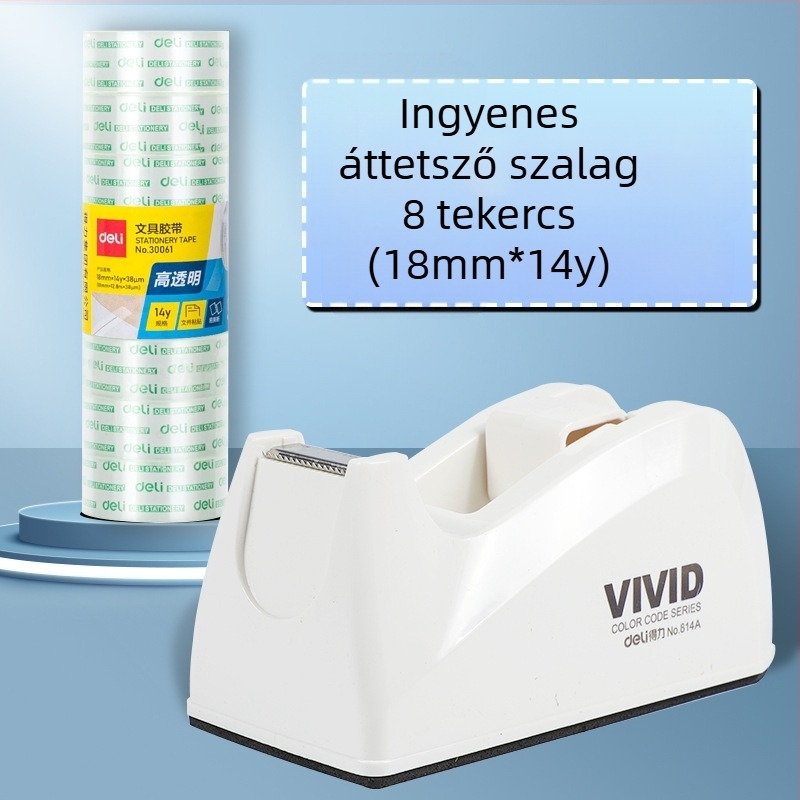 Átlátszó szalagvágó állvánnyal, műanyag test