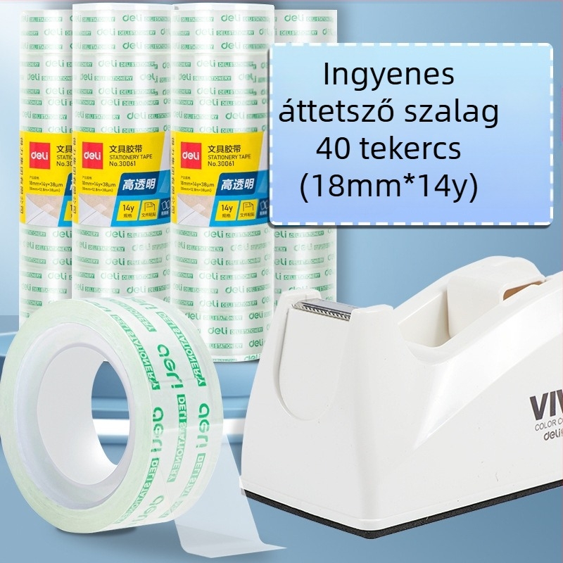 Átlátszó szalagvágó állvánnyal, műanyag test